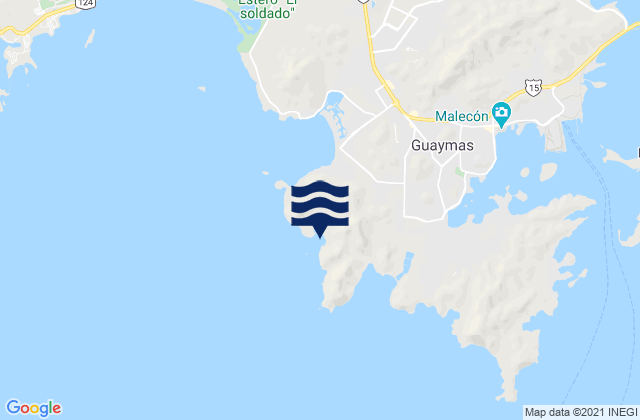 Peninsula de Guaymas, Mexico tide times map