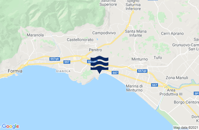Penitro, Italy tide times map