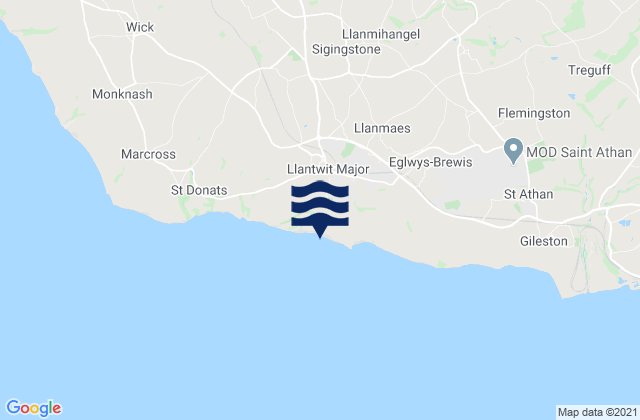Penllyn, United Kingdom tide times map