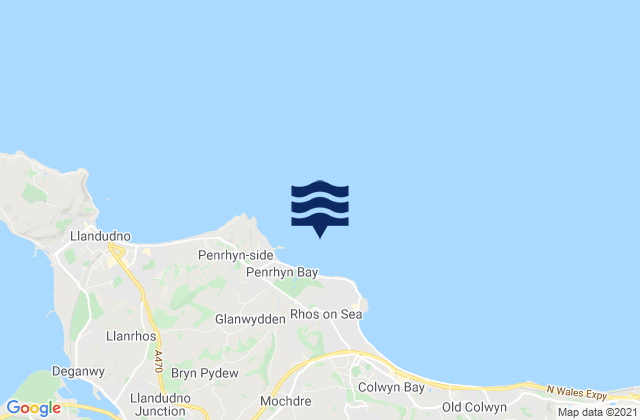 Penrhyn Bay, United Kingdom tide times map