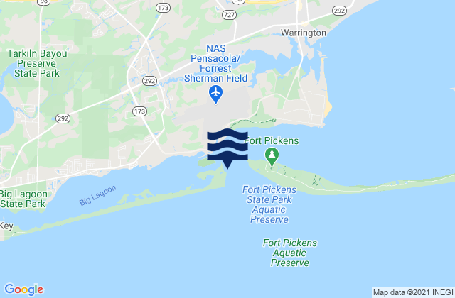 Pensacola Bay Entrance, United States tide chart map
