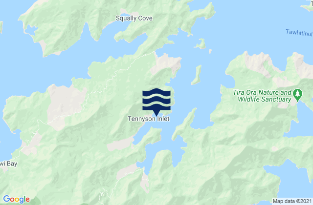 Penzance Bay, New Zealand tide times map