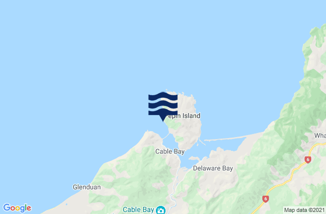 Pepin Island, New Zealand tide times map