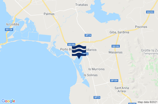 Perdaxius, Italy tide times map