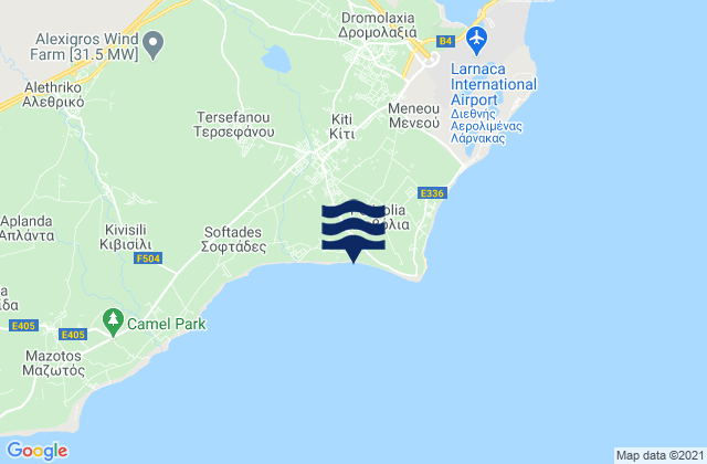 Perivolia, Cyprus tide times map
