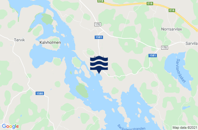 Perna, Finland tide times map