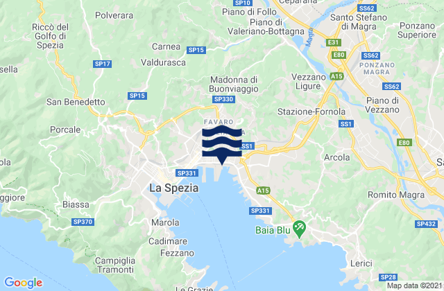 Piana Battolla, Italy tide times map