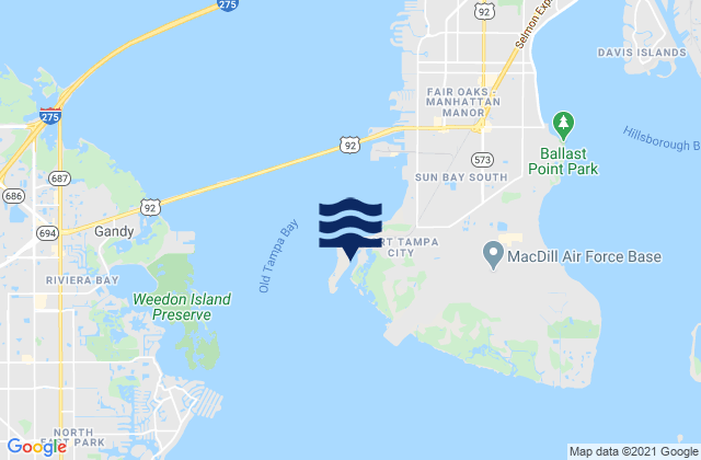 Picnic Island, United States tide chart map