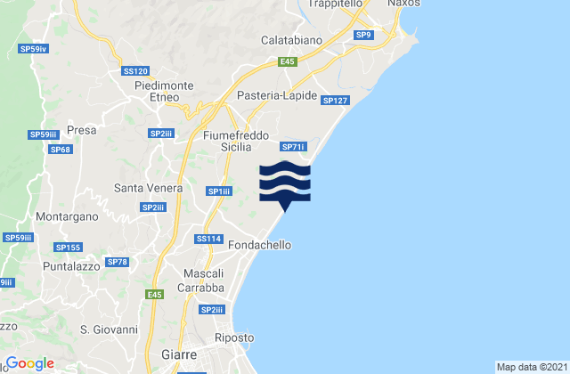 Piedimonte Etneo, Italy tide times map