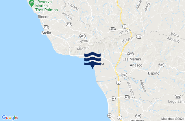 Pinales Barrio, Puerto Rico tide times map