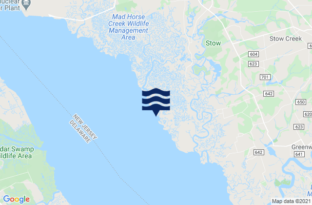 Pine Island (Malapartis Creek), United States tide chart map
