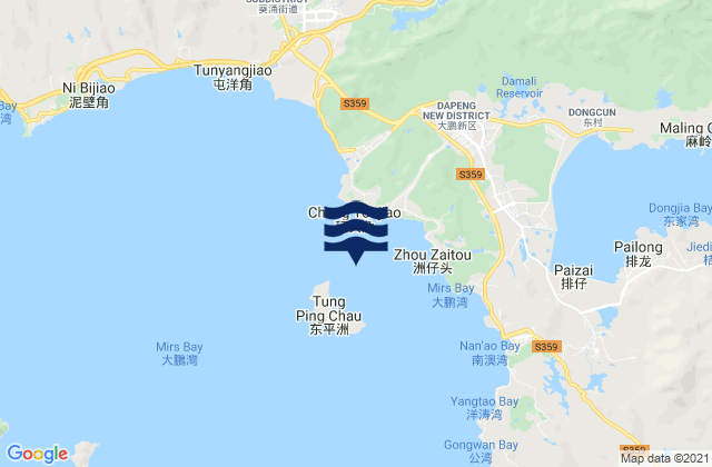 Ping Chau Hoi, Hong Kong tide times map