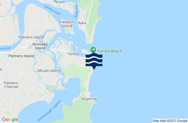 Pippi Beach, Australia tide times map