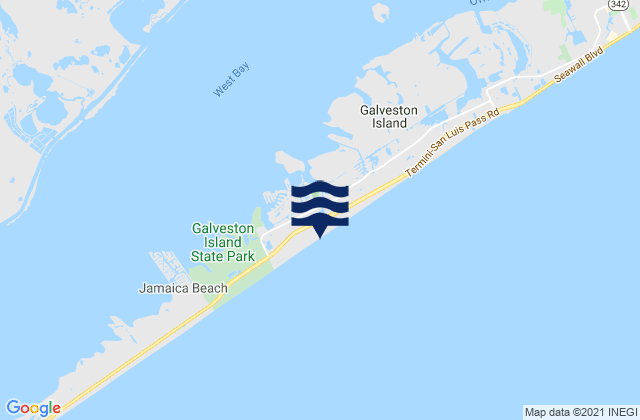 Pirates Beach, United States tide chart map