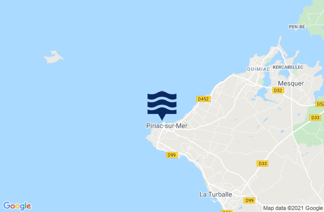 Piriac-sur-Mer, France tide times map