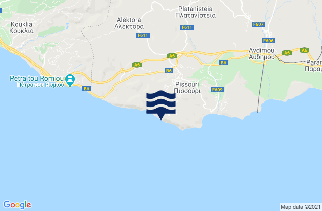 Pissouri, Cyprus tide times map