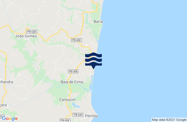 Pitimbu, Brazil tide times map