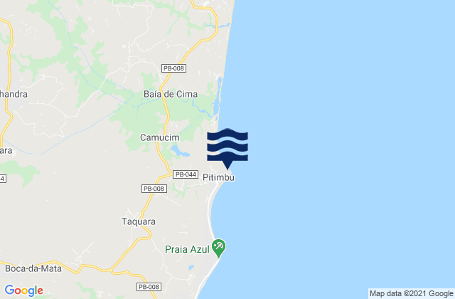 Pitimbu, Brazil tide times map