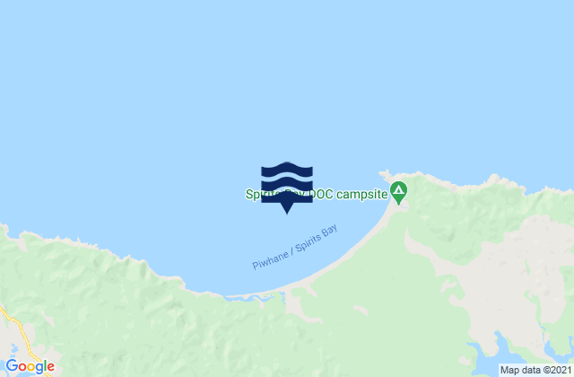 Piwhane / Spirits Bay, New Zealand tide times map