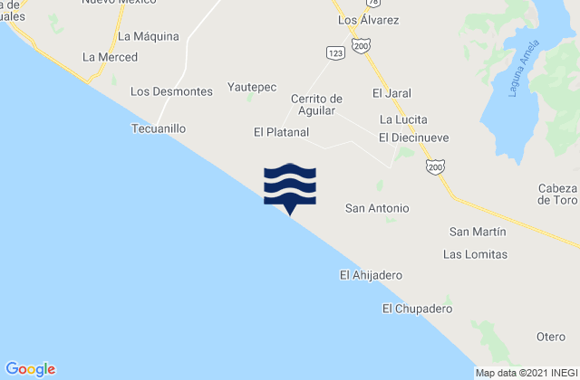 Platanitos, Mexico tide times map