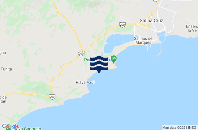 Playa Azul, Mexico tide times map