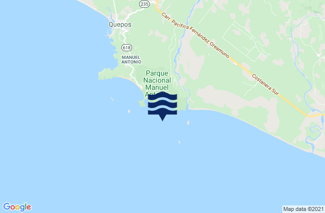 Playa Blanca, Costa Rica tide times map