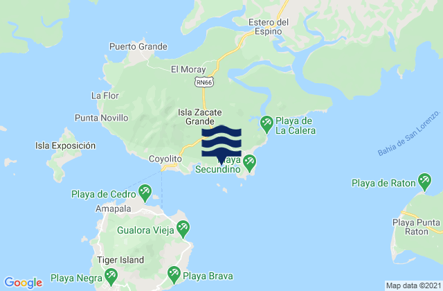 Playa Blanca, Honduras tide times map