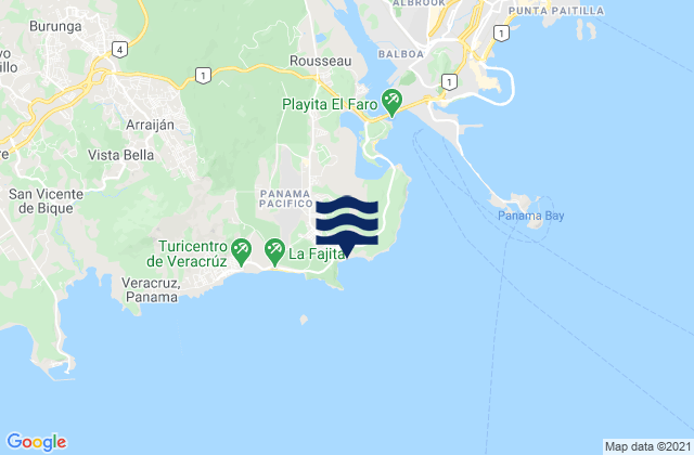 Playa Bonita, Panama tide times map