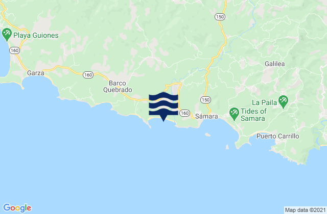 Playa Buena Vista, Costa Rica tide times map