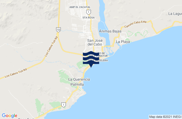 Playa Costa Azul, Mexico tide times map