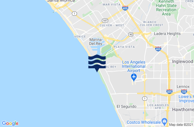 Playa Del Rey, United States tide chart map