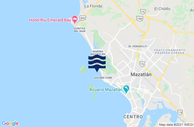 Playa Gaviotas, Mexico tide times map