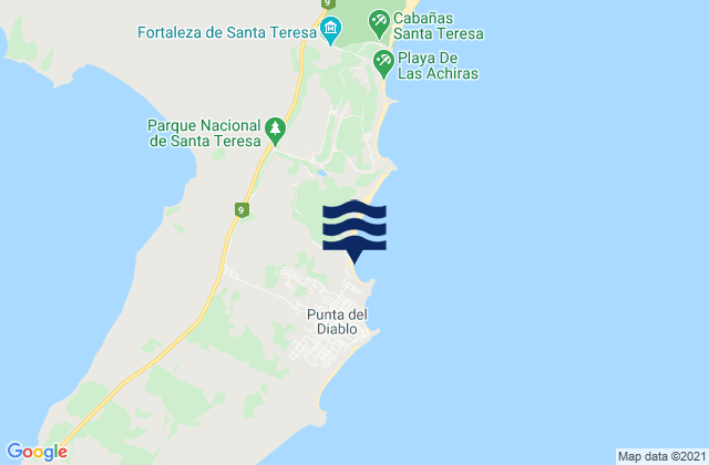 Playa Grande, Uruguay tide times map