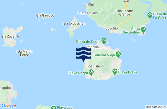 Playa Grande, Honduras tide times map