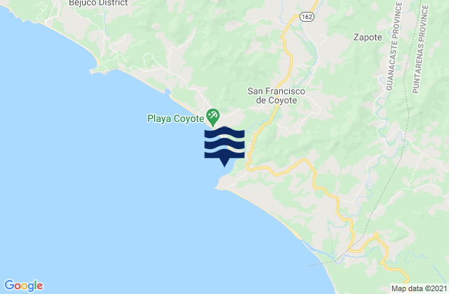 Playa Hermosa, Costa Rica tide times map