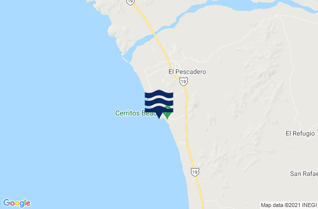 Playa Los Cerritos, Mexico tide times map