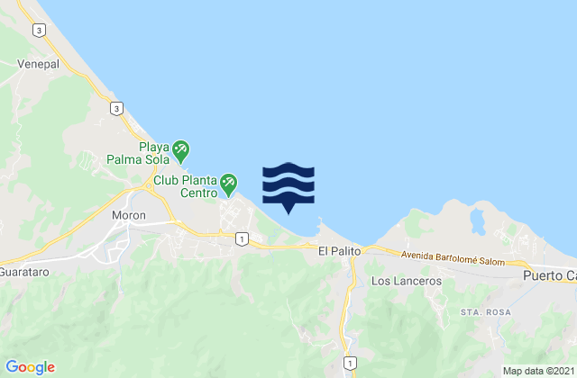 Playa Los Cuatro, Venezuela tide times map