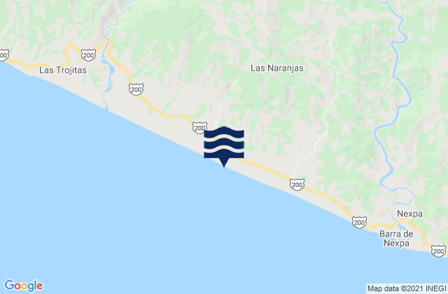 Playa Salinas, Mexico tide times map