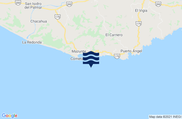 Playa San Agustinillo, Mexico tide times map