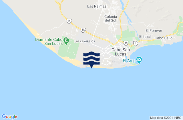 Playa Santa Maria, Mexico tide times map