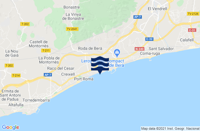 Playa de Barra, Spain tide times map