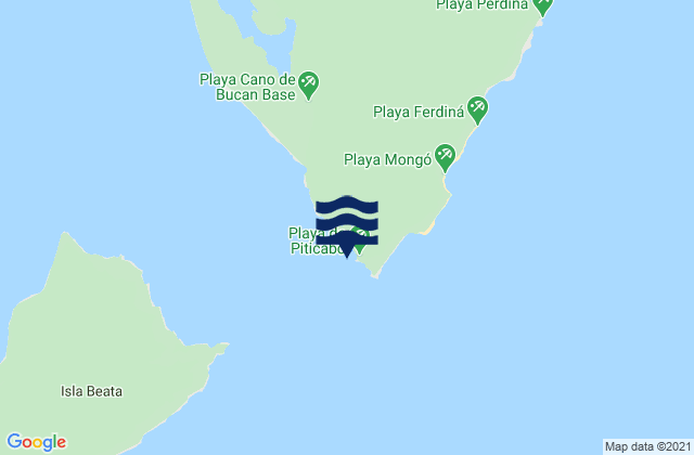 Playa de Piticabo, Dominican Republic tide times map