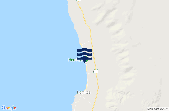 Playa de los Hornos, Chile tide times map