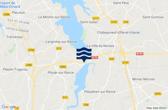Pleudihen-sur-Rance, France tide times map