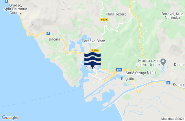 Ploce, Croatia tide times map