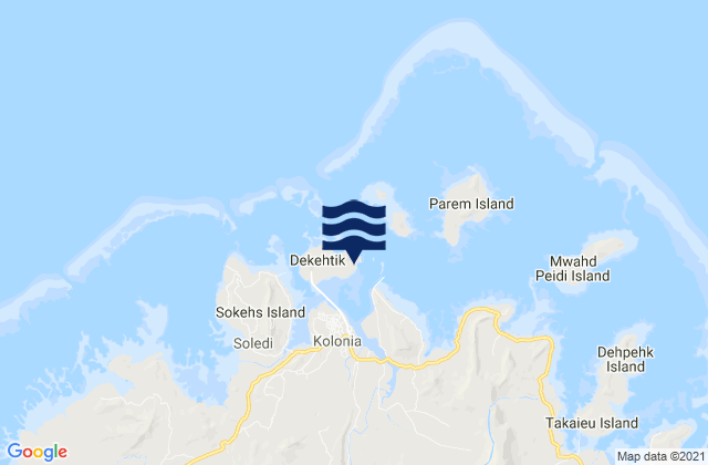 Pohnpei Harbor Pohnpei Island, Micronesia tide times map