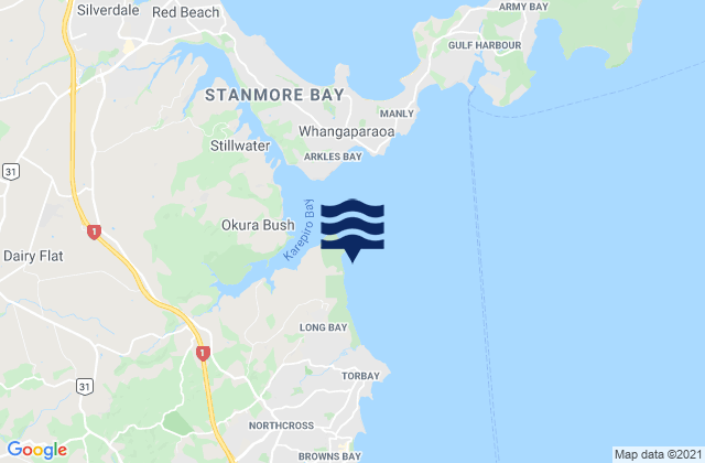 Pohutukawa Bay, New Zealand tide times map
