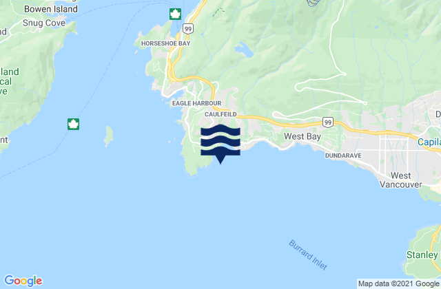 Point Atkinson, Canada tide times map