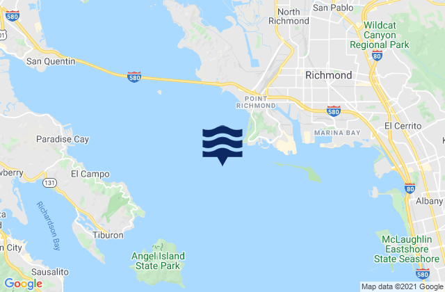 Point Richmond .5 mi W, United States tide chart map