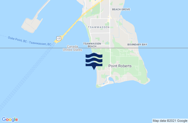 Point Roberts, United States tide chart map